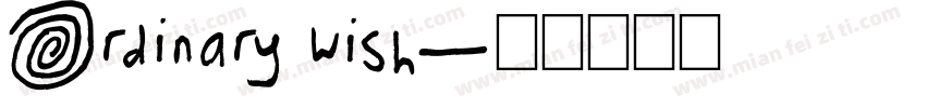 ordinary wish字体转换